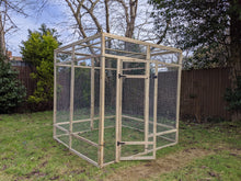 Load image into Gallery viewer, Walk in poultry run chicken enclosure with roof and door size 6ft