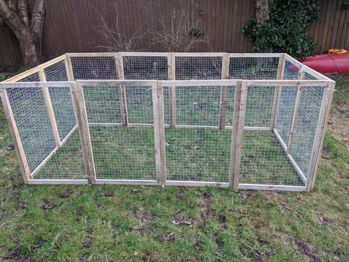 Poultry Panels | 3ft high 8ft by 4ft Pen with Lid and Gate
