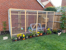 Load image into Gallery viewer, 12ft Chicken Run with Coop in Garden with accessories